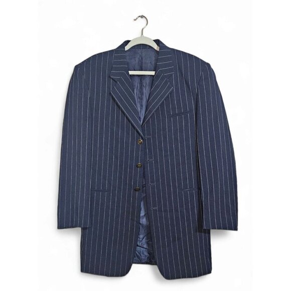 John Rafael dark blue pin stripe blazer size 40R blazer - Picture 1 of 9
